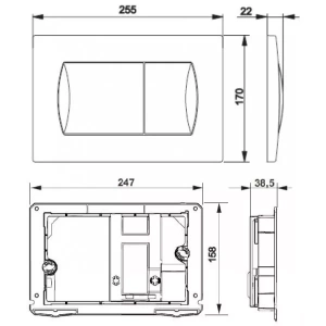 Смывная клавиша ACTIVE PI 62 B хром (для ПЭК VICTORIA и MATEO) в Сочи и Адлере Смывная клавиша ACTIVE PI 62 B хром (для ПЭК VICTORIA и MATEO) в Сочи и Адлере