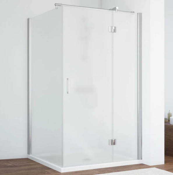 Душевое ограждение 85*100 ( дверка по 85 стороне) - левое открытие.Профиль хром/стекло бронза