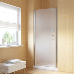 Дверь в душевой проем ЕР 65 08 10 профиль хром глянцевый стекло сатин