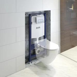 Комплект 2 в 1: инсталляция и клавиша смыва, хром, Optima Home, IDDIS, OPH00GCi32K в Сочи и Адлере