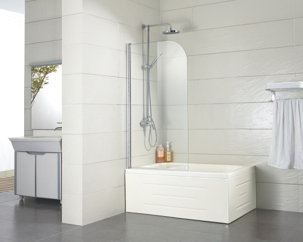 Душевая шторка Azario MERRIT 700*1500, 5 мм, цвет профиля СЕРЕБРО в Сочи и Адлере