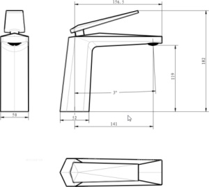 Смеситель для умывальника VENTURO золото в Сочи и Адлере Смеситель для умывальника VENTURO золото в Сочи и Адлере