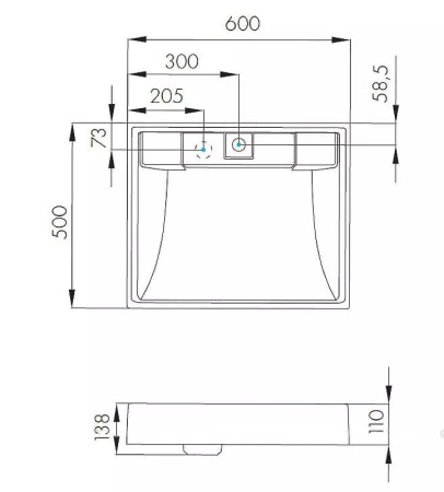 Раковина на стиральную машину Рейн 60, белая в Сочи и Адлере