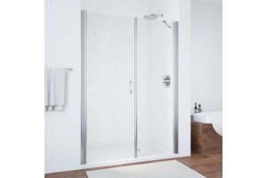 Дверь в душевой проем EP-F-2 130 08 01 профиль хром глянцевый стекло прозрачное правая