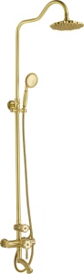 Смеситель Lemark Jasmine LM6662B для ванны с верхней душ. лейкой "Тропический дождь", с поворотным изливом Смеситель Lemark Jasmine LM6662B для ванны с верхней душ. лейкой "Тропический дождь", с поворотным изливом