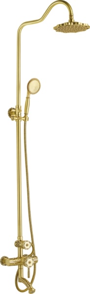 Смеситель Lemark Jasmine LM6662B для ванны с верхней душ. лейкой &quot;Тропический дождь&quot;, с поворотным изливом