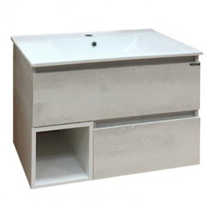 COMFORTY Тумба-умывальник "Турин-75" дуб белый с раковиной COMFORTY 75E COMFORTY Тумба-умывальник "Турин-75" дуб белый с раковиной COMFORTY 75E