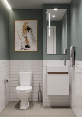 Тумба под раковину AQUATON Эклипс М46, правая, белая (1A172801EK49R) (приобретается отдельно раковина Эрис 46) в Сочи и Адлере