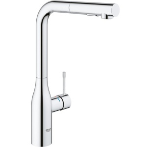 30270000 Смеситель для кухни GROHE Essence+ с высоким изливом и выдвижной лейкой, хром 30270000 Смеситель для кухни GROHE Essence+ с высоким изливом и выдвижной лейкой, хром