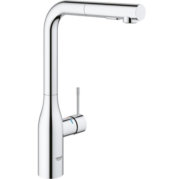 30270000 Смеситель для кухни GROHE Essence+ с высоким изливом и выдвижной лейкой, хром