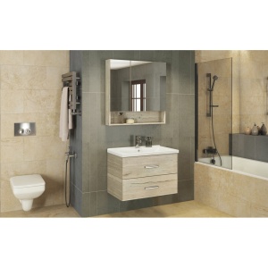 COMFORTY Зеркало-шкаф "Парма-80" дуб дымчатый в Сочи и Адлере COMFORTY Зеркало-шкаф "Парма-80" дуб дымчатый в Сочи и Адлере