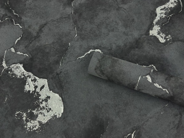 Обои Erismann Atlantis, винил на флизелиновой основе, 1,06*10,05м, Серебро/Серый/Черный мотив в Сочи и Адлере