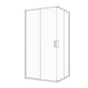 Душевое ограждениe 90*90*195 хром,6мм