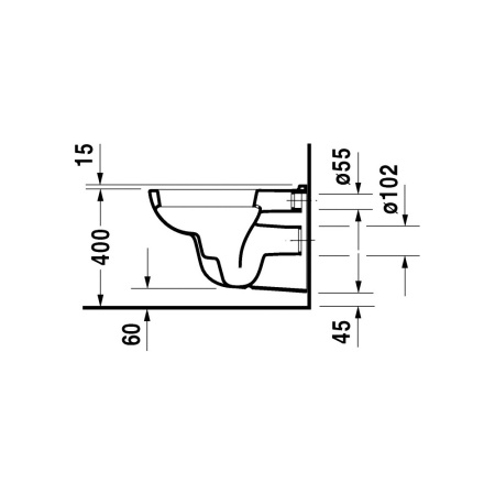 D-CODE Унитаз подвесной c вертикальным смывом 355*545мм  в Сочи и Адлере