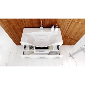 МИЛАН 100 Тумба на ножках, два ящика, белая с раковиной БЕРГАМО 100 (Ш100хВ85хГ50,5) в Сочи и Адлере МИЛАН 100 Тумба на ножках, два ящика, белая с раковиной БЕРГАМО 100 (Ш100хВ85хГ50,5) в Сочи и Адлере