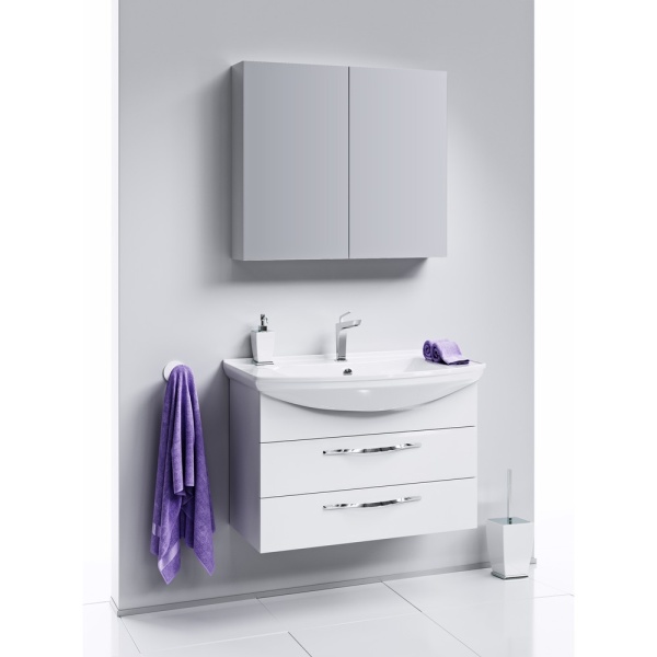 МС 80 Зеркальный шкаф с двумя дверьми на петлях с плавным закрыванием (Ш80хВ70хГ15) в Сочи и Адлере МС 80 Зеркальный шкаф с двумя дверьми на петлях с плавным закрыванием (Ш80хВ70хГ15) в Сочи и Адлере