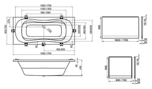 Ванна CHROME 160х70 белая в Сочи и Адлере Ванна CHROME 160х70 белая в Сочи и Адлере