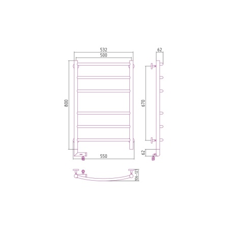 РЭБ "ГАЛАНТ 2.0" 800х500 / МЭМ правый (Без покрытия) в Сочи и Адлере