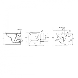 Унитаз подвесной DEBBA Rimless белый  в Сочи и Адлере Унитаз подвесной DEBBA Rimless белый  в Сочи и Адлере