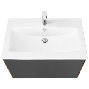 Сохо 75 Тумба-умывальник Дуб Веллингтон/Графит софт (Умывальник"Элина-75") в Сочи и Адлере Сохо 75 Тумба-умывальник Дуб Веллингтон/Графит софт (Умывальник"Элина-75") в Сочи и Адлере