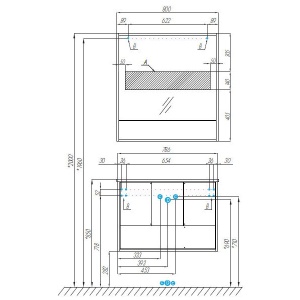 РИВЬЕРА 80 Зеркало-шкаф в Сочи и Адлере РИВЬЕРА 80 Зеркало-шкаф в Сочи и Адлере