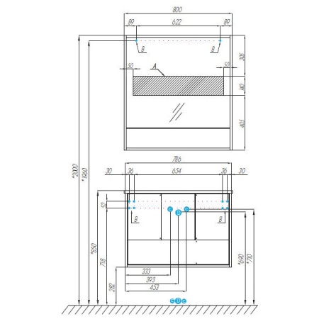 РИВЬЕРА 80 Зеркало-шкаф в Сочи и Адлере