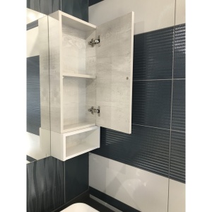 COMFORTY Зеркало-шкаф "Прага-75" дуб белый в Сочи и Адлере COMFORTY Зеркало-шкаф "Прага-75" дуб белый в Сочи и Адлере