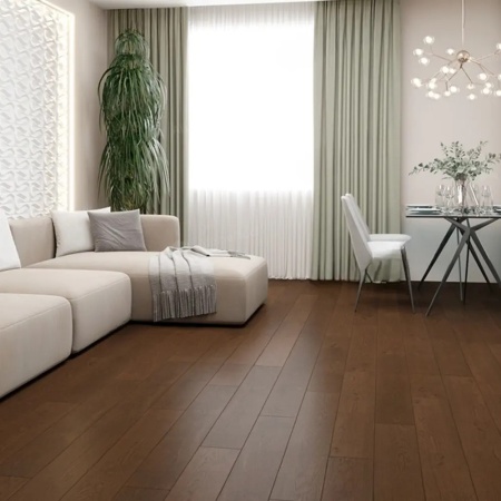 Инженерная доска 1-полосный, 4V/UV лак, Дуб Марсала (400-1200х165х12мм) уп.1,584м2/8шт. в Сочи и Адлере