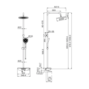 Смеситель для ванны с верхним душем, черный матовый, SpaHome, IDDIS, SPABLBTi06 в Сочи и Адлере Смеситель для ванны с верхним душем, черный матовый, SpaHome, IDDIS, SPABLBTi06 в Сочи и Адлере