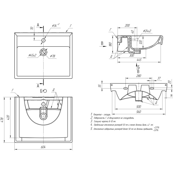 Раковина Дрея Q60 в Сочи и Адлере Раковина Дрея Q60 в Сочи и Адлере