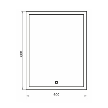 COMFORTY Зеркало "Гиацинт 60" LED-подсветка, сенсор 600*800 00-00000699CF в Сочи и Адлере