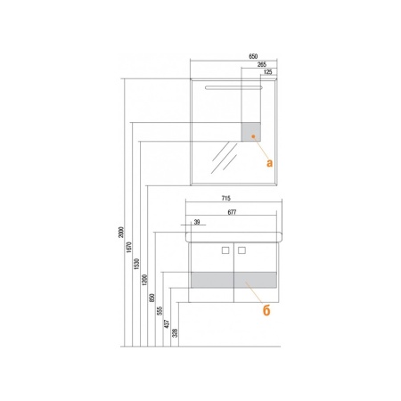 ОПТИМА 65 зеркало белый глянец  в Сочи и Адлере