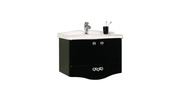 ВЕНЕЦИЯ 75 тумба ЧЕРНЫЙ, БЕЗ ножек