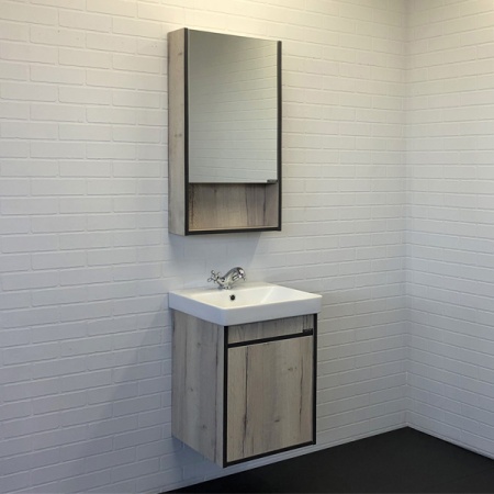 COMFORTY Тумба-умывальник "Вена-45" дуб дымчатый с  раковиной Адриана 45 в Сочи и Адлере