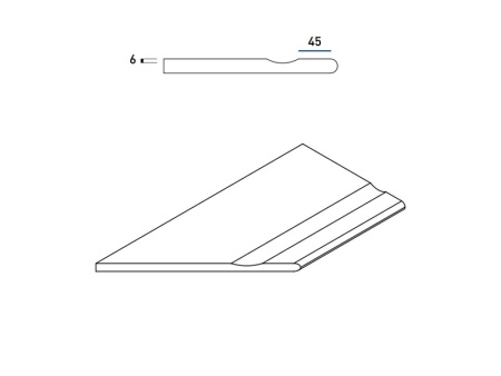 Бортик закругленный левый Контемпора Пур X2 30*60