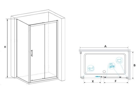 Душевой уголок RGW PA-145 900*1000 в Сочи и Адлере