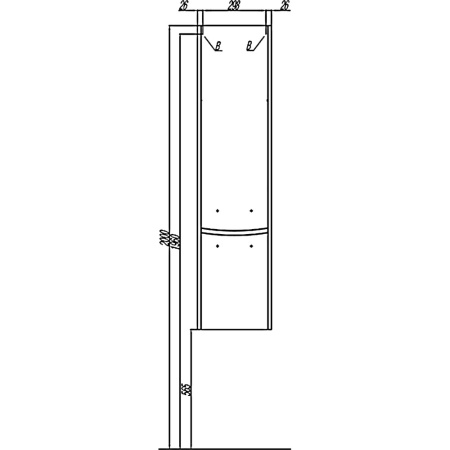 ИНФИНИТИ шкаф колонна подвесная ясень правая в Сочи и Адлере