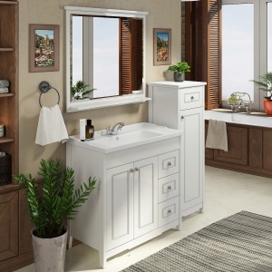 COMFORTY Зеркало "Тбилиси-90" белый глянец в Сочи и Адлере COMFORTY Зеркало "Тбилиси-90" белый глянец в Сочи и Адлере