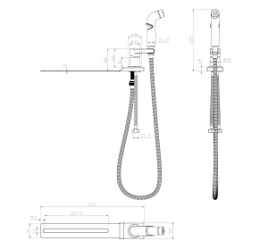 Смеситель Lemark Solo LM7170CW с гигиеническим душем, устанавливаемый на унитаз, хром/белый в Сочи и Адлере Смеситель Lemark Solo LM7170CW с гигиеническим душем, устанавливаемый на унитаз, хром/белый в Сочи и Адлере