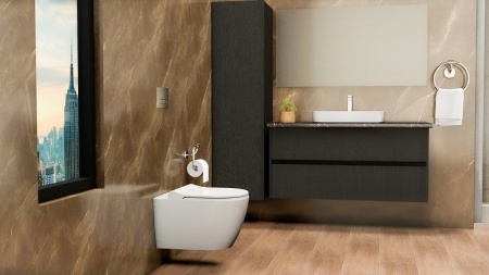 Унитаз подвесной Turavit RONDO 360x515x360 безободковый, с тонким сиденьем микролифт в Сочи и Адлере