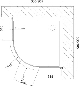 Душевой уголок Vegas Glass ZS 90 05 01 профиль бронза, стекло прозрачное в Сочи и Адлере Душевой уголок Vegas Glass ZS 90 05 01 профиль бронза, стекло прозрачное в Сочи и Адлере