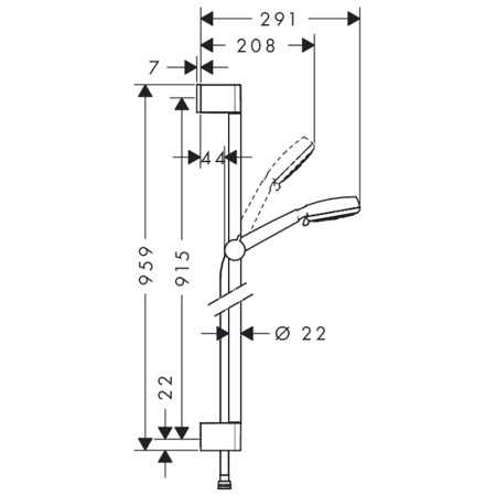 26657400 Душевой гарнитур Hansgrohe Crometta 100 Vario Uni  в Сочи и Адлере