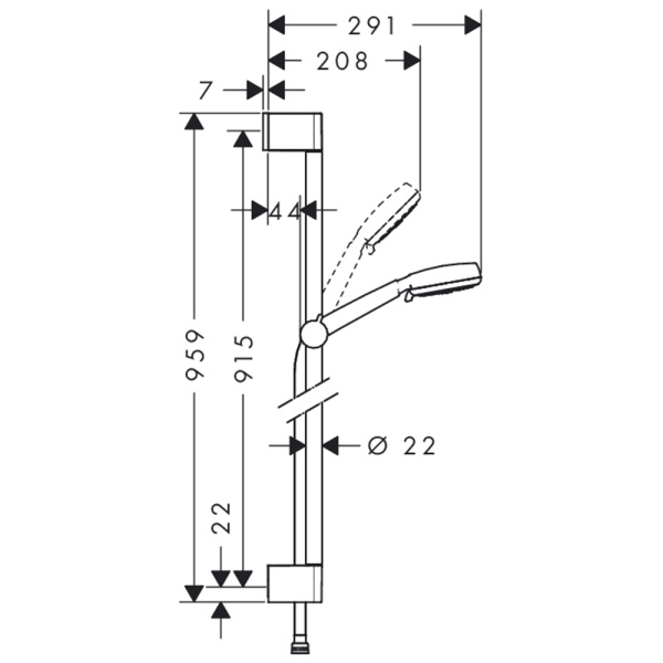 26657400 Душевой гарнитур Hansgrohe Crometta 100 Vario Uni  в Сочи и Адлере 26657400 Душевой гарнитур Hansgrohe Crometta 100 Vario Uni  в Сочи и Адлере