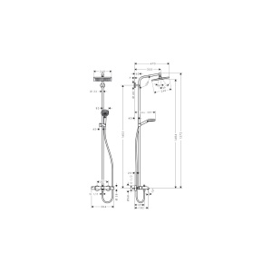 27298000 HG Crometta E 240 1jet Showerpipe душевая система для ванны в Сочи и Адлере 27298000 HG Crometta E 240 1jet Showerpipe душевая система для ванны в Сочи и Адлере