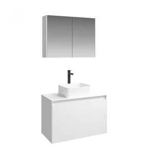 MOBI 80 комплект: Тумба подвесная ДУБ БЕЛЫЙ  W, фасад ДУБ БЕЛЫЙ W, два ящика, без раковины (Ш80хВ65хГ50) в Сочи и Адлере MOBI 80 комплект: Тумба подвесная ДУБ БЕЛЫЙ  W, фасад ДУБ БЕЛЫЙ W, два ящика, без раковины (Ш80хВ65хГ50) в Сочи и Адлере