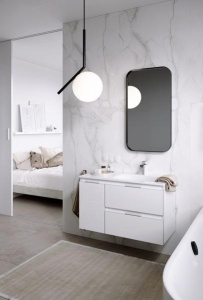 ACCENT 90 Тумба с умывальником Malaga 900/R, правая, цвет белый, ACC0109RW в Сочи и Адлере ACCENT 90 Тумба с умывальником Malaga 900/R, правая, цвет белый, ACC0109RW в Сочи и Адлере