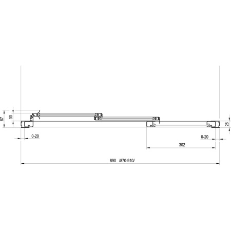 Душевая дверь Supernova ASDP3-90 белый+перл в Сочи и Адлере