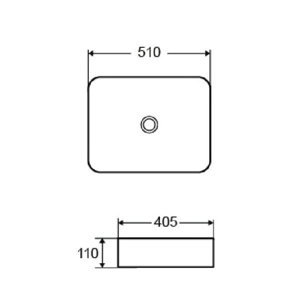 Раковина Azario 510*405*110, накладная, цвет белый (AZ-2178) в Сочи и Адлере