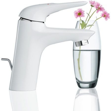 33558LS3 Смеситель для раковины GROHE Eurostyle new с донным клапаном, белая луна в Сочи и Адлере