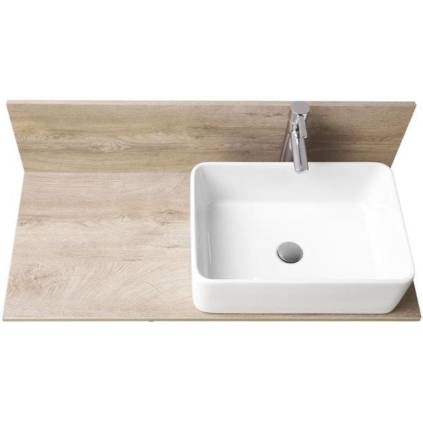 Столешница+панель Aquaton Мишель 100 дуб эндгрейн ВЛДСП 1A253103MIX40 в Сочи и Адлере Столешница+панель Aquaton Мишель 100 дуб эндгрейн ВЛДСП 1A253103MIX40 в Сочи и Адлере